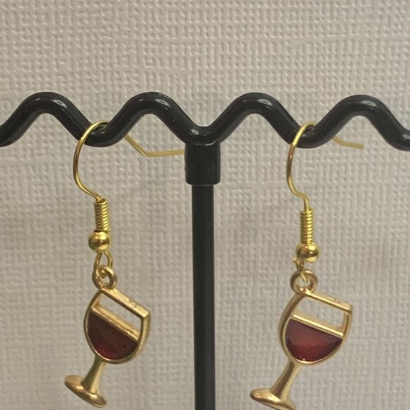 Wine Earring, Alcohol Earring, Drink Earring, Funny Food Earring, Gift Idea - Picture 5 of 9